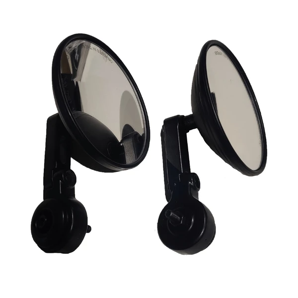 AutoBird Round Bar-End Mirrors (Universal Compatible)  - Chrome