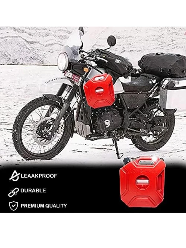 Generic Universal 5 Liters Jerry Can (with Lock Bracket) For Motorcycle, Car, SUV etc (Red)