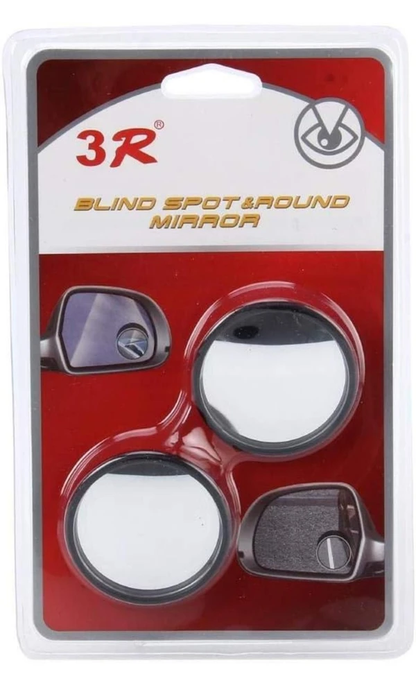 3 R Universal Rear View Round Blind Spot Mirror for Bikes