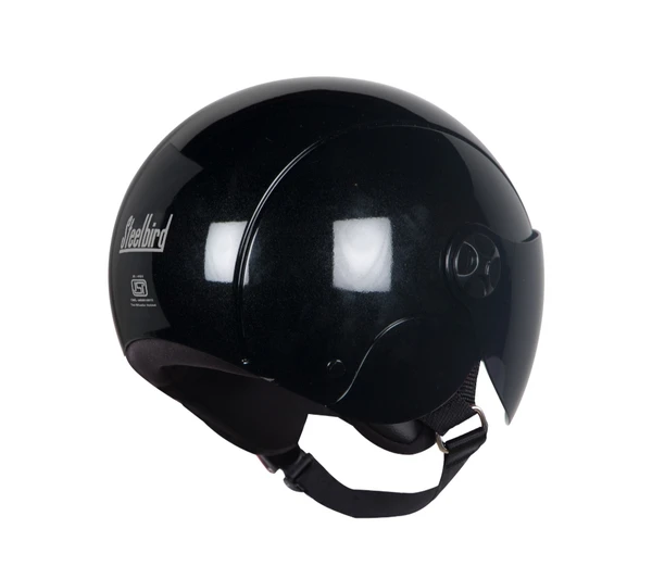 Steelbird SBH-16 Rex Glossy Black (Fitted with Clear Visor and Smoke Visor Only For ILLUSTRATION PURPOSE) - M
