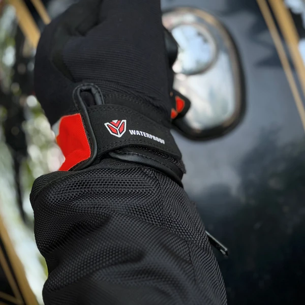 Ignyte Aqua Red Waterproof Riding Gloves  - M