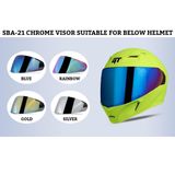 Steelbird SBA-21 Helmet Visor Compatible for All SBA-21 Model Helmets (Chrome Gold Visor)