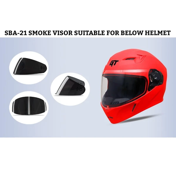 Steelbird SBA-21 Helmet Visor Compatible for All SBA-21 Model Helmets (Smoke Visor)