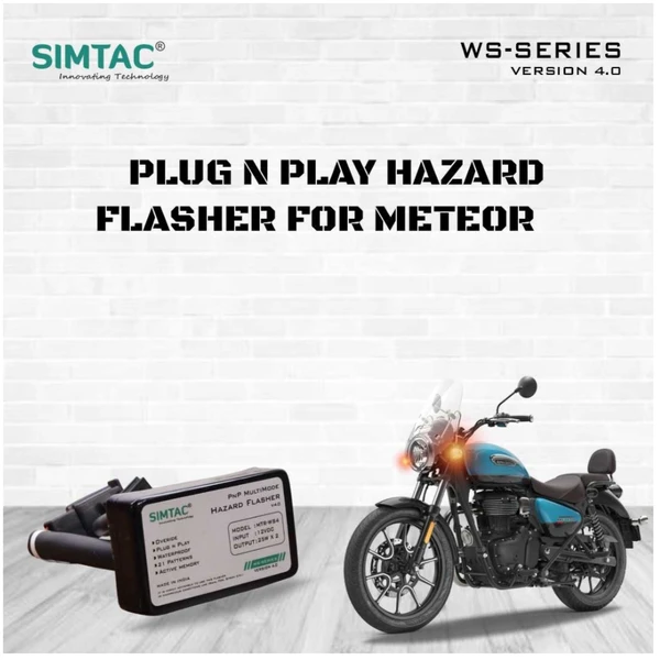 Simtac RE | Meteor |Classic Reborn |Hunter 350 Top Model | Compatible | PNP Hazard Flasher / Adapter / Module / Indicator Blinker | MTR-WS4