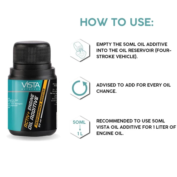 Vista ACTIV+ Engine Oil Additive 50ml