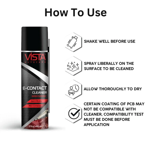 Vista E Contact Cleaner 450ml (275G)