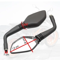 KTM Right & Left Rearview Mirrors For KTM Duke 125/250/ 200/390, KTM RC 125/200/ 390 (Set of 2) - Black