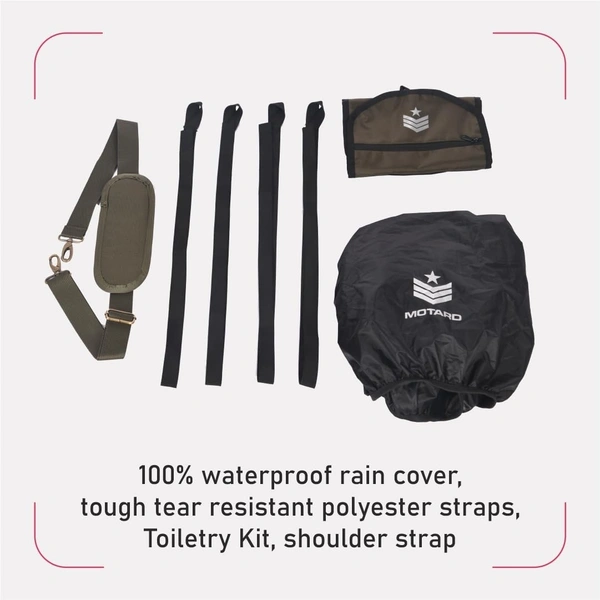 MOTARD Bombardier 65Liters + 15 Liters | 100% Waterproof Motorcycle Tail Bag