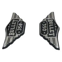 Monogram Logo 3D Emblem in Chrome 2 Pcs for Royal Enfield Bullet 350