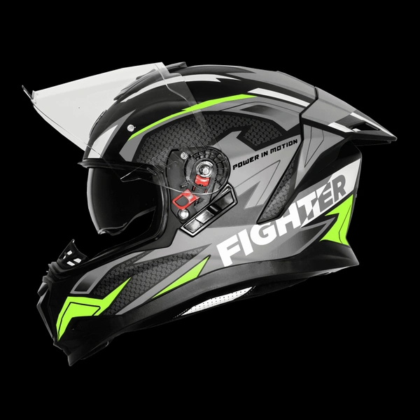 Steelbird SBH-57 ISS Fighter F7 Glossy Black/ Grey  - L