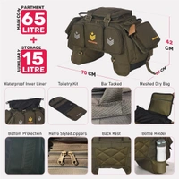 MOTARD Bombardier 65Liters + 15 Liters | 100% Waterproof Motorcycle Tail Bag