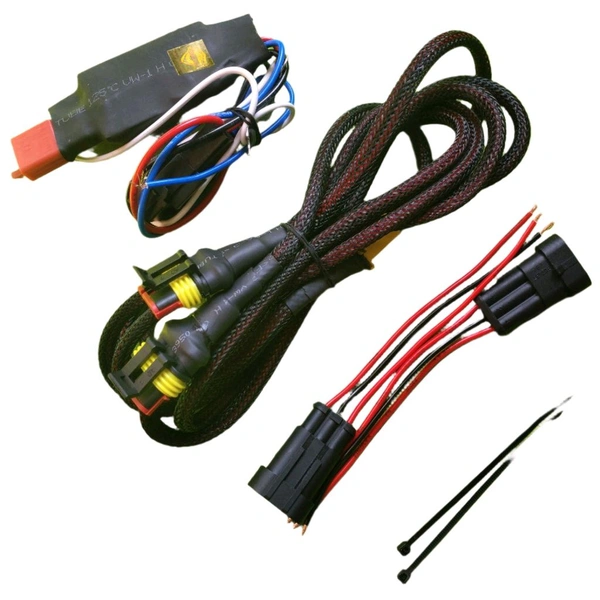 HJG Dual Lens Fog Lights White/Yellow With Kroozer 6+1 Modes Wiring Harness Kit (Original) 