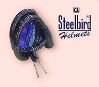 Steelbird Heavy Duty Helmet Cable Lock Anti-Theft Multipurpose Steel Cable Safety Lock with 2 Keys