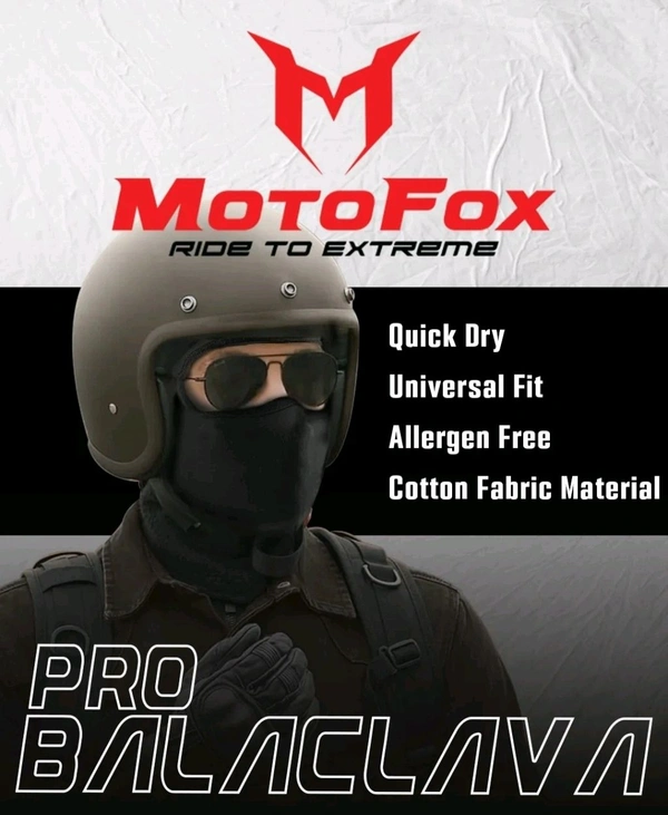 Motofox Balaclava for Bikers, Cycling, Sports