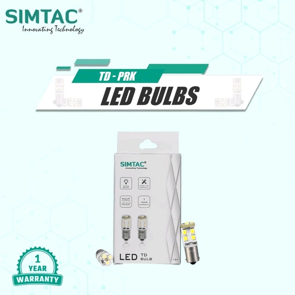 Simtac | 360° LED Bulbs For Bike /Pilot/Tiger/Eye Light Bullet LED Lights Bulb| TD - Red