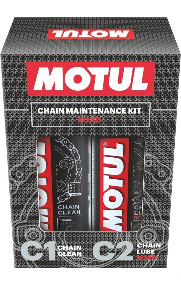 Motul Combo of C2 Chain Lube - 150 ml and C1 Chain Clean for All Bikes - 150 ml