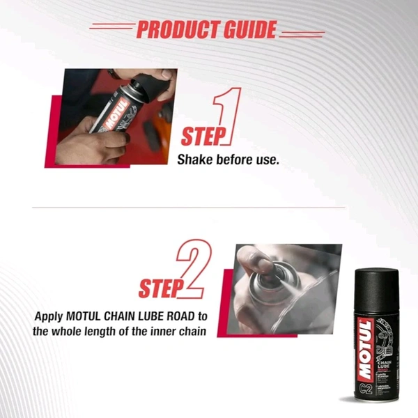Motul Combo of C2 Chain Lube - 150 ml and C1 Chain Clean for All Bikes - 150 ml