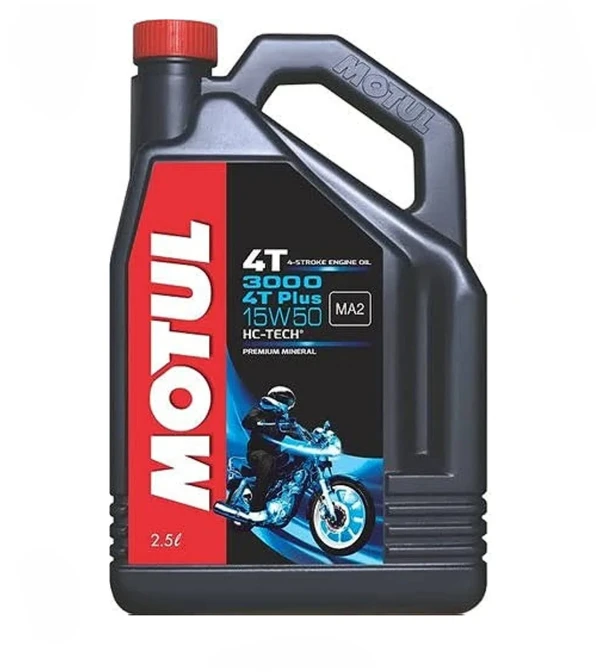 Motul 3000 4T Plus 15W-50 Engine Oil For Bike, 2.5 L