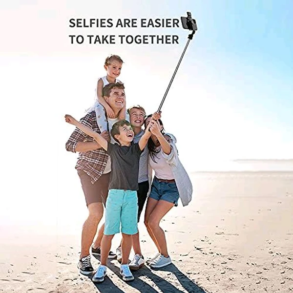 Generic Bluetooth Selfie Sticks Tripod with Light Compatible for iPhone & Android