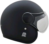 Vega Jet ISI DOT Certified Matt Finish Black Open Face Helmet - L