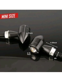 Generic Micro LED Motorcycle Turn Signals Mini Blinkers Small Front Rear Indicator Compatible with Harley Davidson Honda Kawasaki Suzuki Triumph Yamaha Cruiser Choppers Street Bike (Style A)