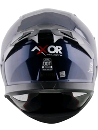 Axor Apex Solid ISI ECE DOT Certified Full Face Dual Visor Helmet for Men and Women with Pinlock Fitted Outer Clear Visor and Inner Smoke Sun Visor Deep Blue - M