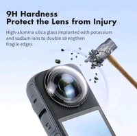 Action Pro ActionPro Premium Lens Guards for Insta360 X4 Camera Accessories Scratch-resistant Optical coated High transparency tempered glass Lens anti-scratch protectors Knob Mount