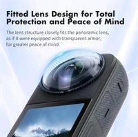 Action Pro ActionPro Premium Lens Guards for Insta360 X4 Camera Accessories Scratch-resistant Optical coated High transparency tempered glass Lens anti-scratch protectors Knob Mount