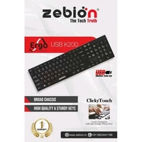 Zebion K200 Wired USB Desktop Keyboard (Black)