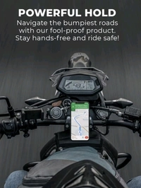RAEGR Ridelock 300A Mobile Phone Holder for Bike/Bicycle | Very Convenient for Maps & GPS Navigation | Made of Metal & ABS | Easy Click & Mount Installation | Fits All Smartphones - Black 