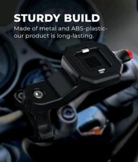 RAEGR Ridelock 300A Mobile Phone Holder for Bike/Bicycle | Very Convenient for Maps & GPS Navigation | Made of Metal & ABS | Easy Click & Mount Installation | Fits All Smartphones - Black 