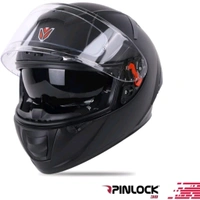 Ignyte IGN-4 ISI / DOT Certified Double Visor Full Face Helmet Outer Anti-Fog Clear Visor and Inner Smoke Sun Shield - M