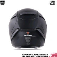 Ignyte IGN-4 ISI / DOT Certified Double Visor Full Face Helmet Outer Anti-Fog Clear Visor and Inner Smoke Sun Shield - M
