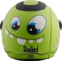 Steelbird SBH-16 Skip Toad Glossy Yellow Green Black (Kids Helmet)  - XS