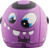 Steelbird SBH-16 Skip Toad Glossy Voilet Black (Kids Helmet)  - XS