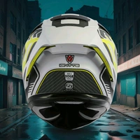 Ignyte IGN-4 Atomixx ISI/DOT Certified Full Face Graphic Helmet with Outer Anti-Fog Clear Visor and Inner Smoke Sun Shield (Glossy White Neon) - M