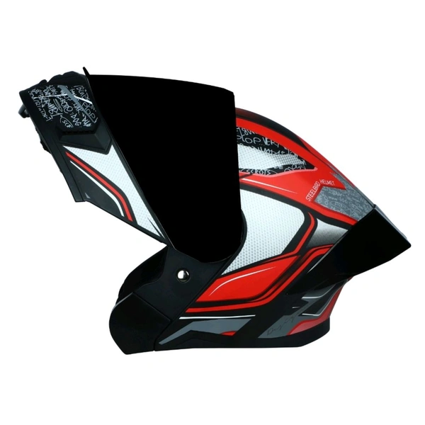 Steelbird SBA-20 Racer with ISS Glossy Red Black - M