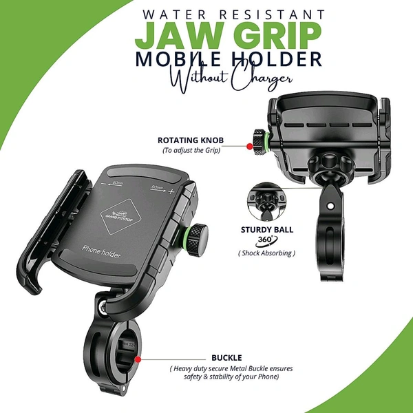  Grandpitstop Jaw Grip Mobile Holder - Black