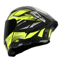 Steelbird SBA-20 Shield X with ISS Glossy Neon Black - L