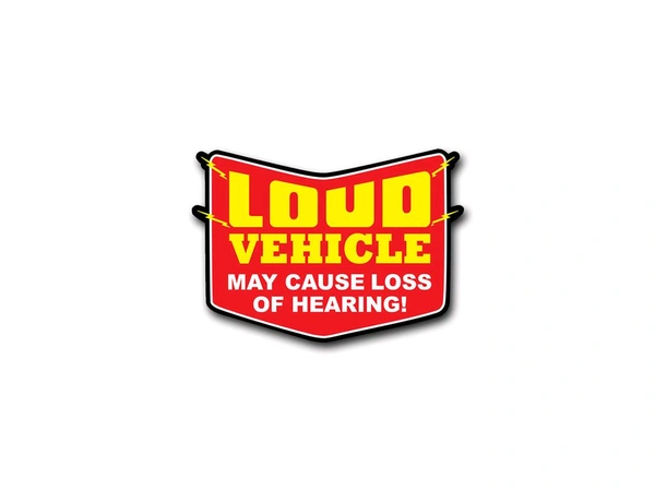 Motofy Sticker (Loud Vehicle May Cause Loss Of Hearing) 