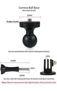BSDDP Action Camera Aluminium Alloy Holder Compatible With Gopro Bike Mount With Two 360° Rotational Angle For Bike Motorcycle And & Scooter (Rear View Mirror Mount Attachment)