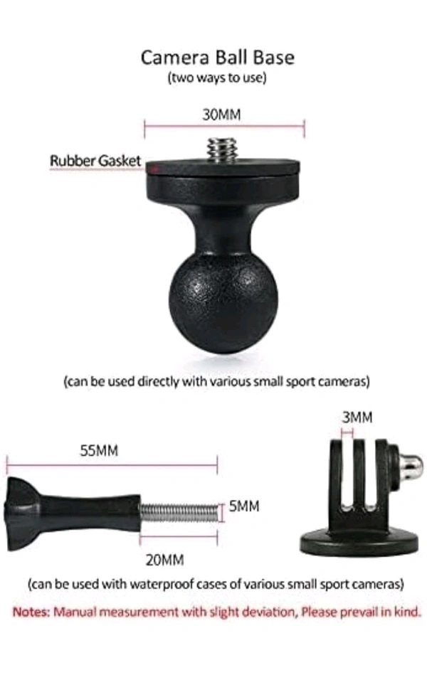 BSDDP Action Camera Aluminium Alloy Holder Compatible With Gopro Bike Mount With Two 360° Rotational Angle For Bike Motorcycle And & Scooter (Rear View Mirror Mount Attachment)