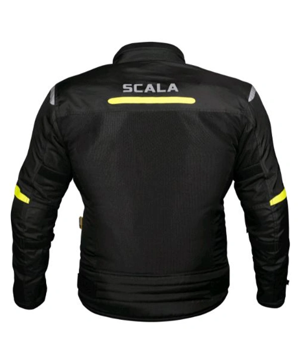 Scala Blaze Riding Jacket - Black Neon - M