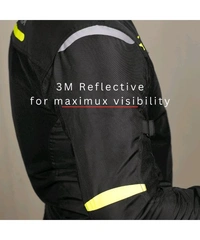 Scala Blaze Riding Jacket - Black Neon - M