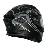 Steelbird SBH-25 SV Sharp Glossy Black Grey Helmet - L