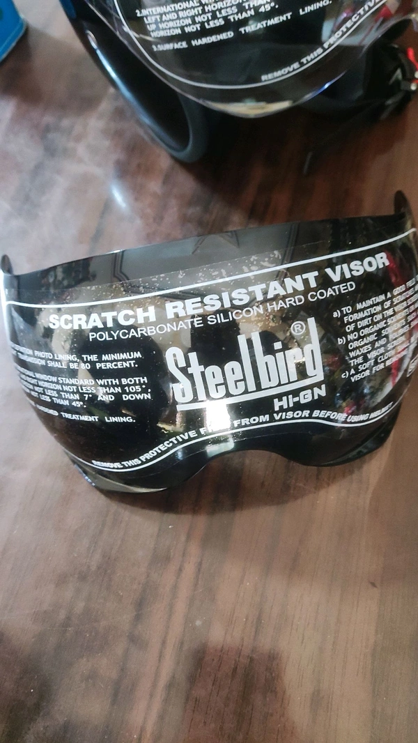 Steelbird Helmet Visor Compatible for All SBH-54 & SBA-56 Model Helmets (Smoke Visor)