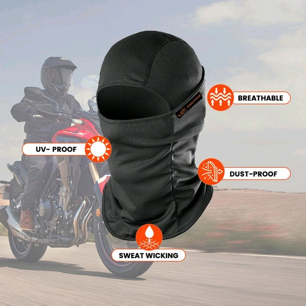 Grand Pitstop  Face Mask for Bike, Ski, Cycling, Running, Hiking - Black