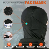 Grand Pitstop  Face Mask for Bike, Ski, Cycling, Running, Hiking - Black