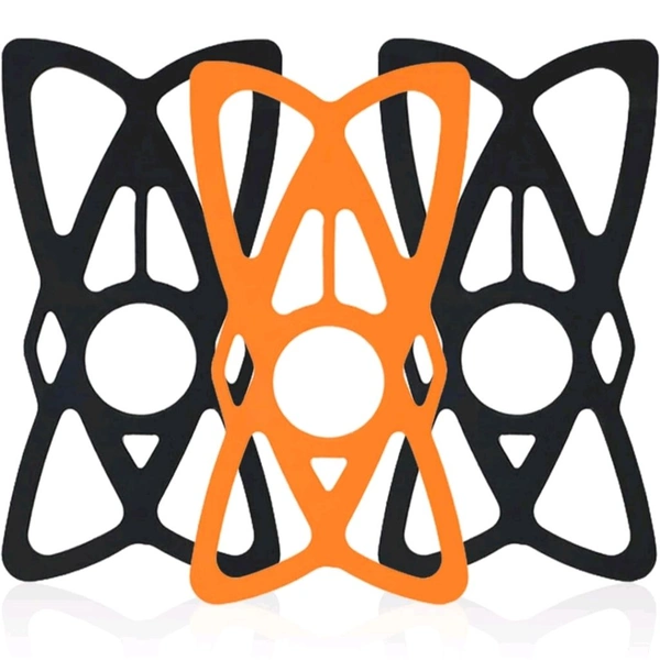 Grand Pitstop Spiderweb Silicone Grip Band for Mobile Holder for Bikes, Motorcycle, Scooter, Extra Protection for Mobile Phone, Stretchable, Shock Proof, Waterproof (Pack of 3)