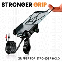 Grand Pitstop Spiderweb Silicone Grip Band for Mobile Holder for Bikes, Motorcycle, Scooter, Extra Protection for Mobile Phone, Stretchable, Shock Proof, Waterproof (Pack of 3)